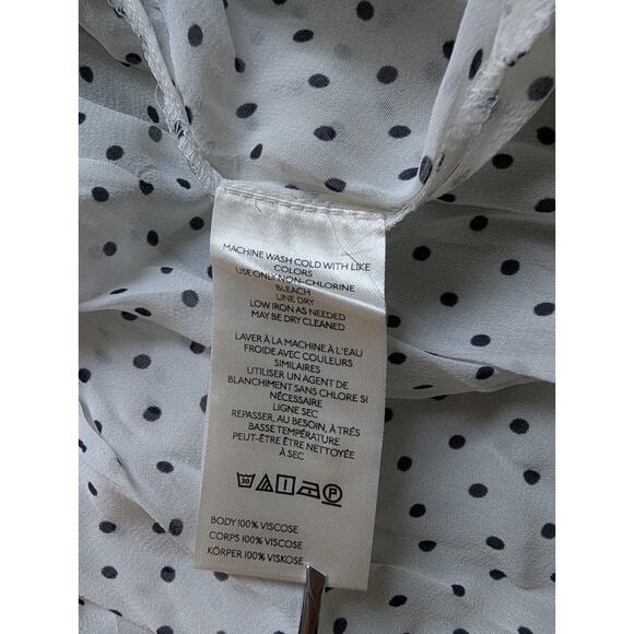 NWT By Anthropologie Long-Sleeve Smocked Tiered Maxi Dress Sz M Polka Dot #7H461 - Picture 9 of 10